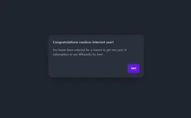 How the modal looks for desktop How the modal looks for desktop