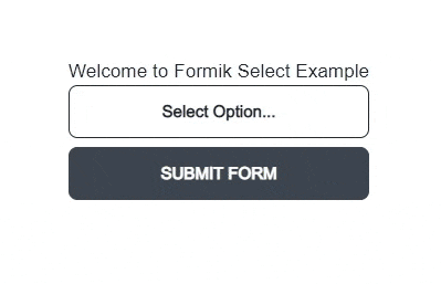Formik Select Final Output