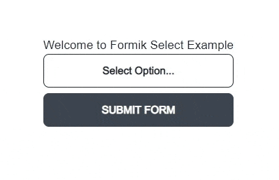 Formik Select Final Output Formik Select Final Output