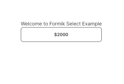 Formik Select after step 4: Formik Select after step 4: