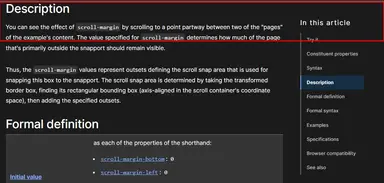 The description item is highlighted because it's heading inside the box The description item is highlighted because it's heading inside the box