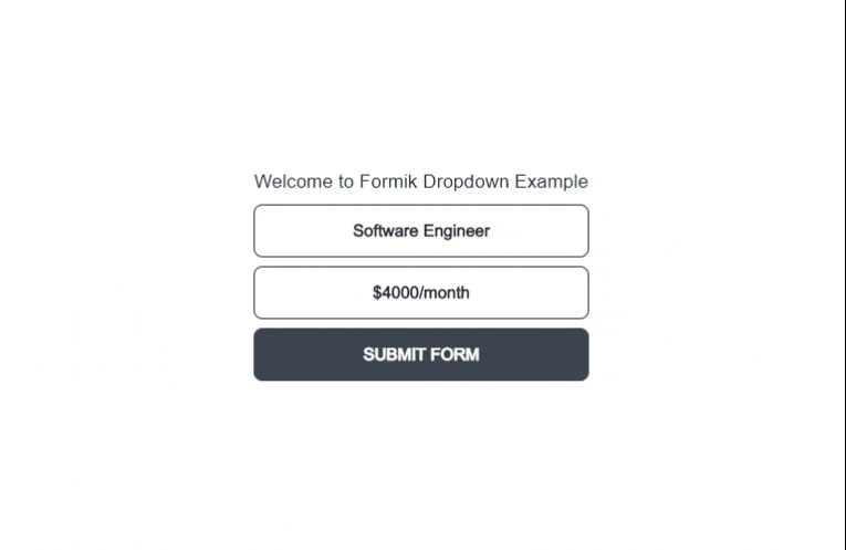 Custom Formik Dropdown Component Custom Formik Dropdown Component