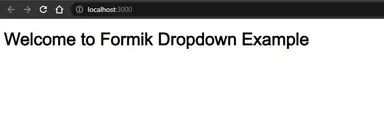 Formik Dropdown Initial Setup Formik Dropdown Initial Setup