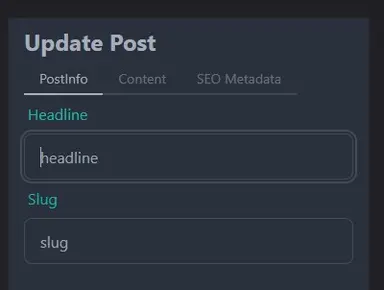Adding each fields component Adding each fields component