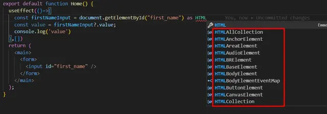 How to Use document.getElementById() method in Typescript | ReactHustle