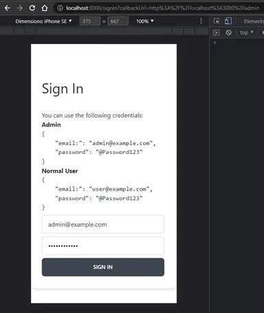 Middleware redirects to sign-in page Middleware redirects to sign-in page