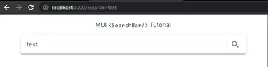 MUI Searchbar output step 1. MUI Searchbar output step 1.