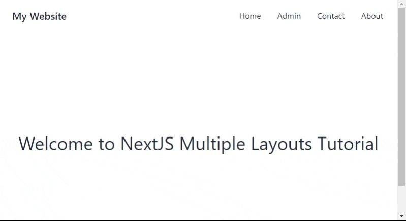 Next JS Multiple Layouts Demo
