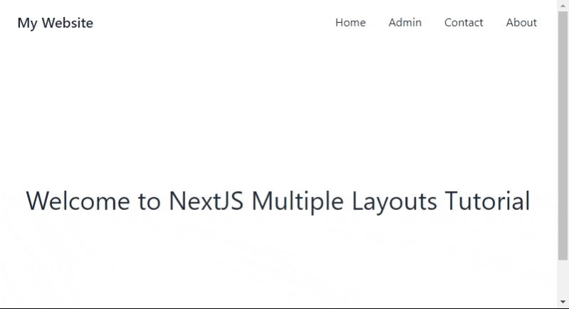 Next JS Multiple Layouts Demo Next JS Multiple Layouts Demo