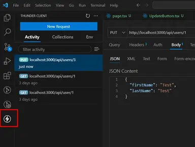 VS Code Thunder client VS Code Thunder client