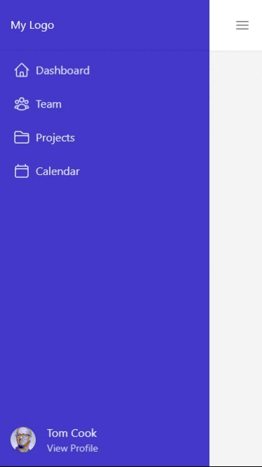 NextJS Tailwind Collapsible Sidebar Mobile NextJS Tailwind Collapsible Sidebar Mobile