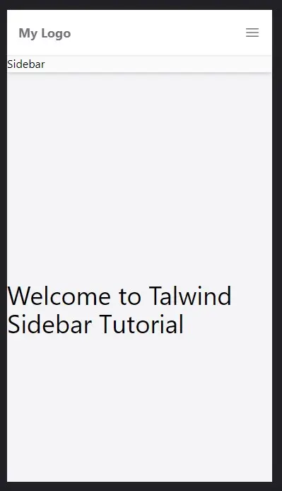 Next Tailwind Sidebar after step 2 - Mobile
