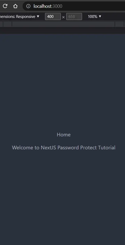 NextJS Password Protect Home Page