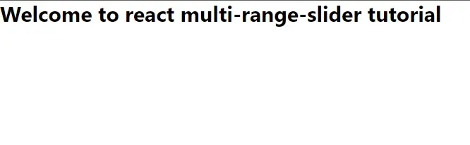 React multi-range slider tutorial home page