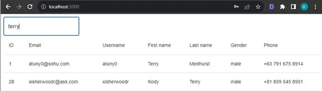 How to Create A React Searchable Table with MUI