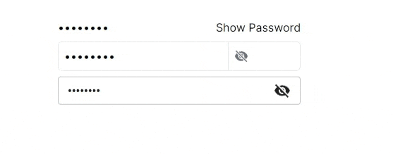 React show/hide password tutorial final output React show/hide password tutorial final output