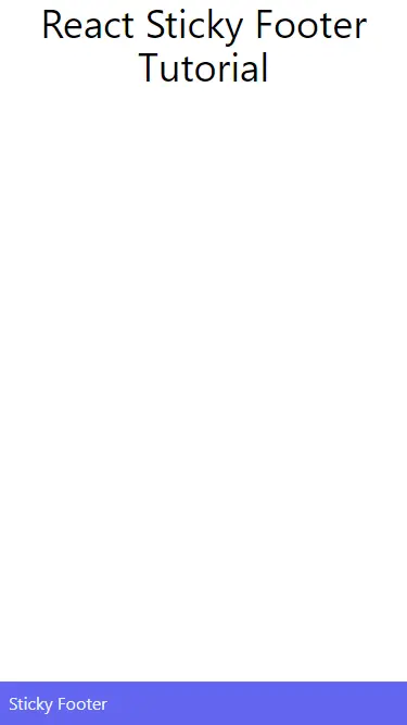 React Sticky Footer tutorial correct parent element. React Sticky Footer tutorial correct parent element.