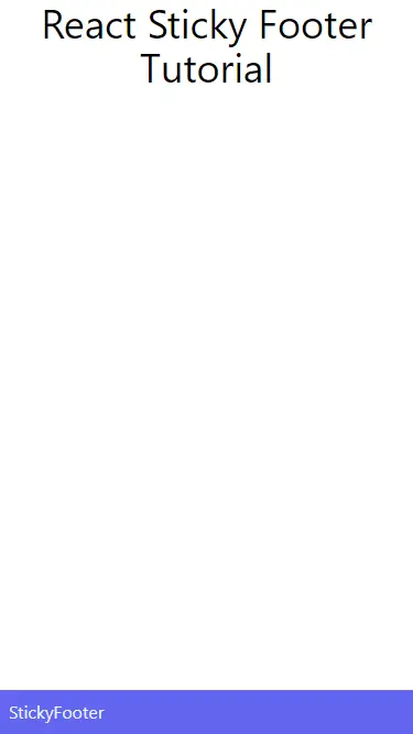 React Sticky Footer using position:fixed React Sticky Footer using position:fixed