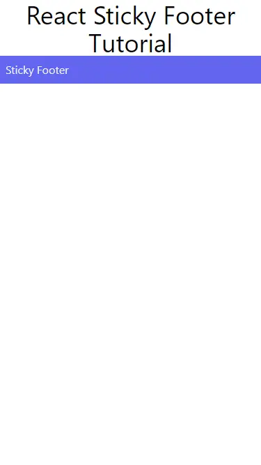 React sticky footer, incorrect parent React sticky footer, incorrect parent