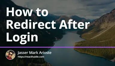 NextJS How to Redirect After Login NextJS How to Redirect After Login