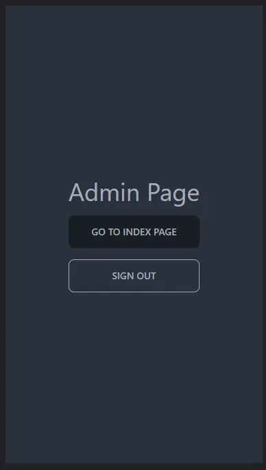 Admin page