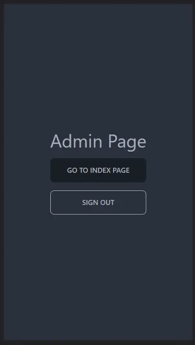 Admin page Admin page