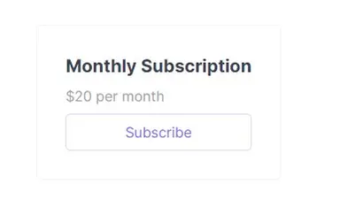 Stripe NextJS Subscription Monthly Subscription Card Stripe NextJS Subscription Monthly Subscription Card