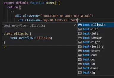 TailwindCSS VS Code Extension TailwindCSS VS Code Extension