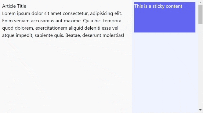 How to Create a Sticky Sidebar with TailwindCSS | ReactHustle