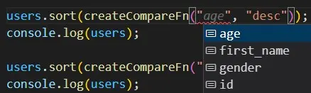 Fully typed compare function