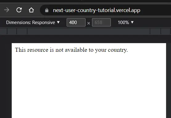NextJS User country restriction