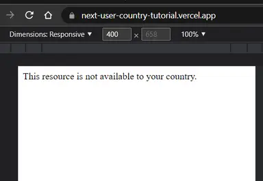 NextJS User country restriction NextJS User country restriction